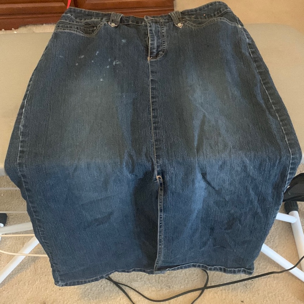 Faded glory stretch jean skirt size 10.